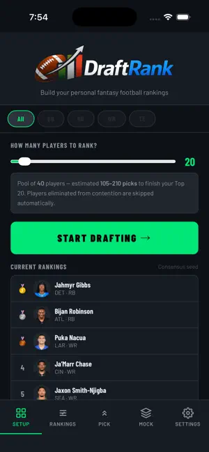 DraftRank screenshot 1