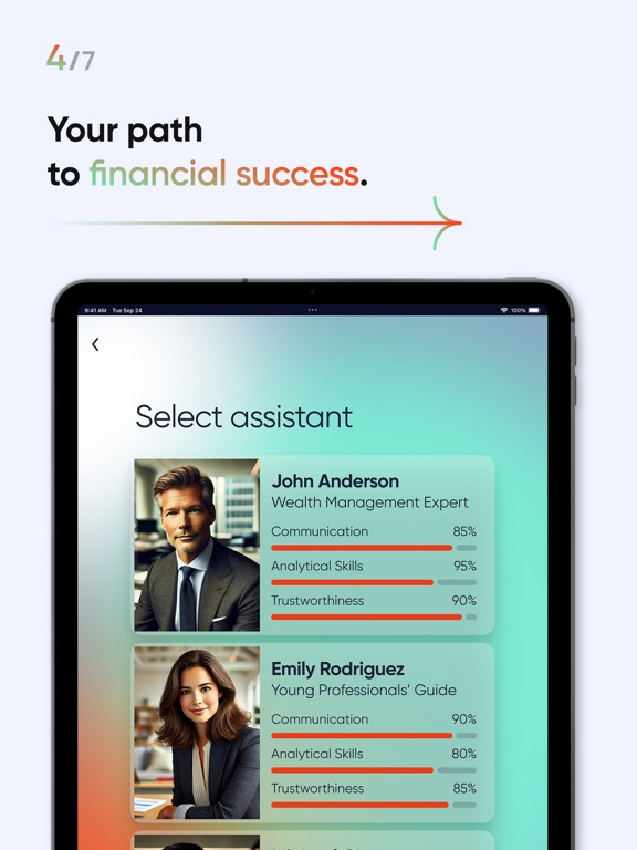 AI Finance Advisor iPad screenshot 5 - Finance app