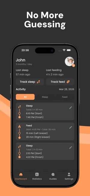 Baby Tracker & Sleep: Yawni screenshot 1