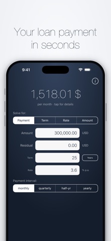 KreditRaten – Loan Calculator app screenshot