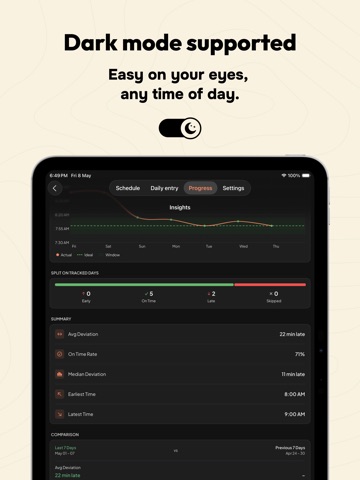 Aligned - Schedule Tracker iPad screenshot