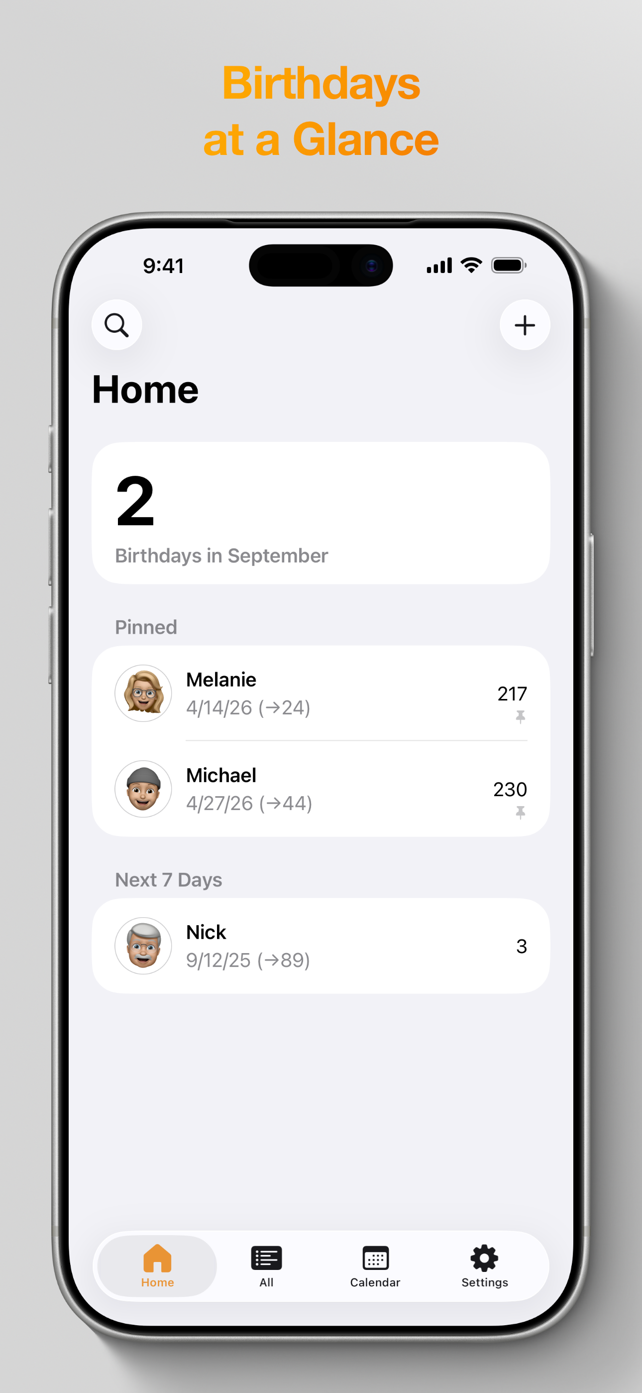 Birthdays: Birthday App