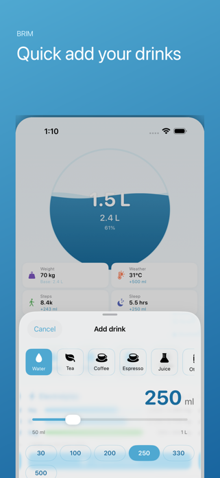 Brim - Smart Water Tracker Screenshot 6 of 6