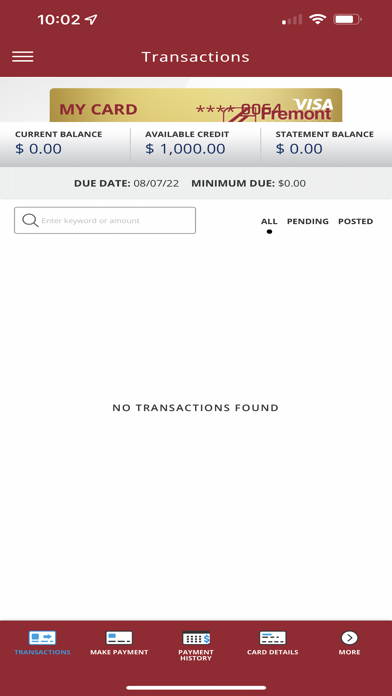 Fremont FCU Cards Screenshot