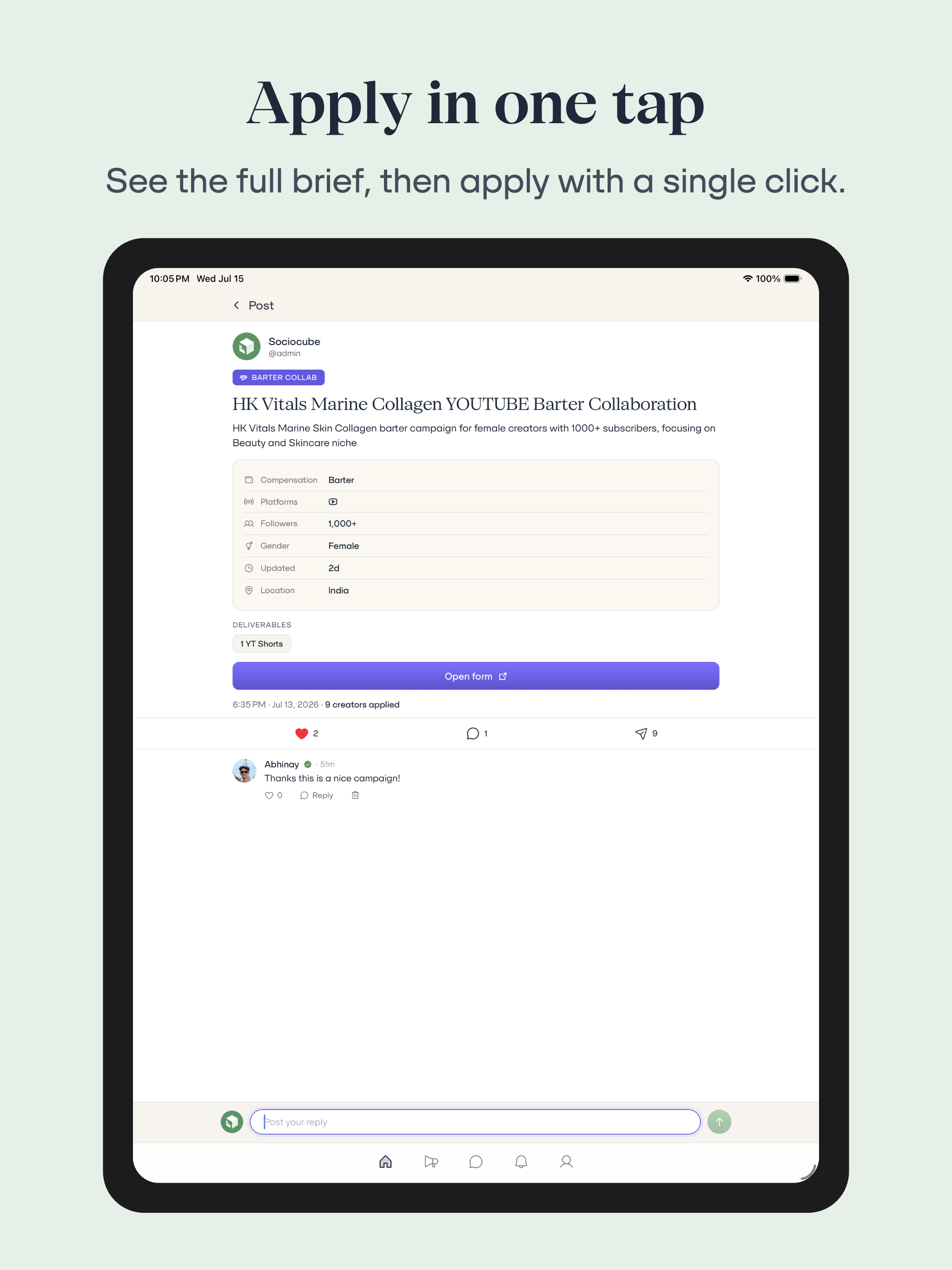 Sociocube: Creators & Collabs screenshot 12