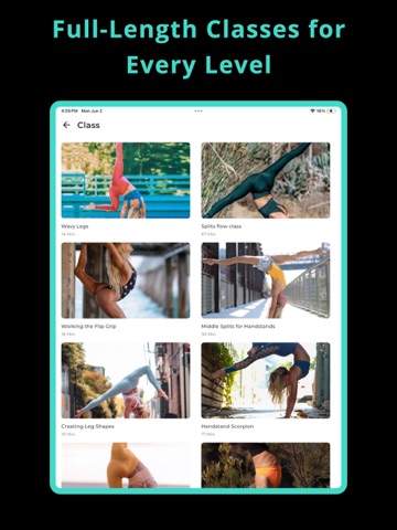 Susie Vanessa Yoga iPad screenshot