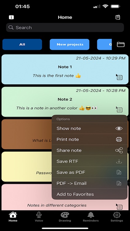 Notepad with Colors - Notes