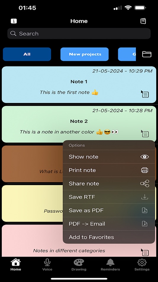 #2. Notepad with Colors - Notes (iOS) Podle: Frank Zander