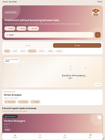 Brunch Near Me iPad screenshot