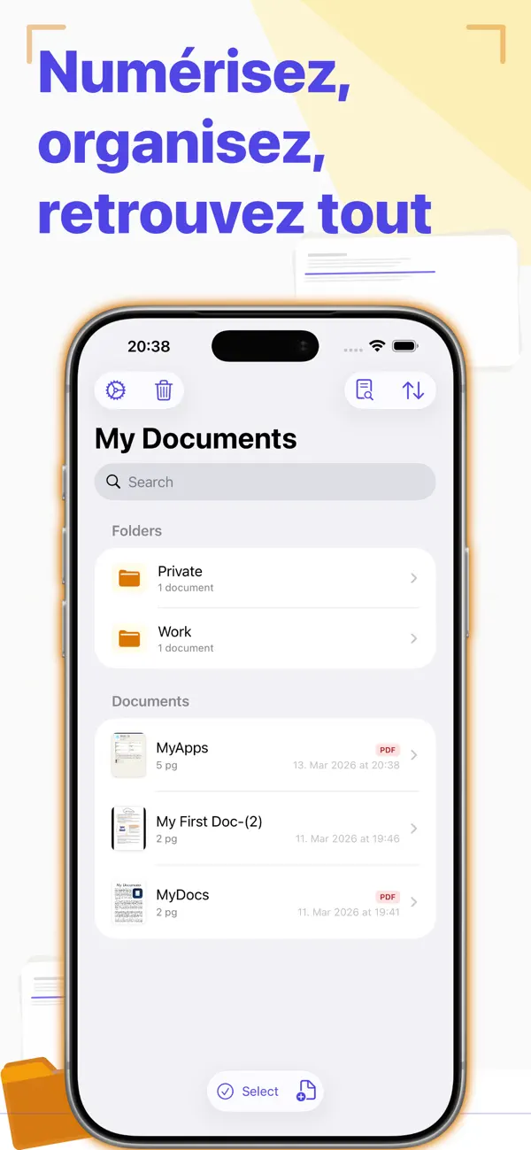 Screenshot #1 pour ScanFolio -  Doc Scan & Editor
