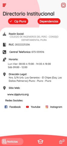 MI CIP PIURA APP screenshot
