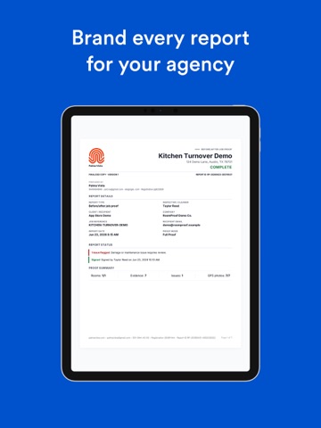 RoomProof Property Inspection iPad screenshot