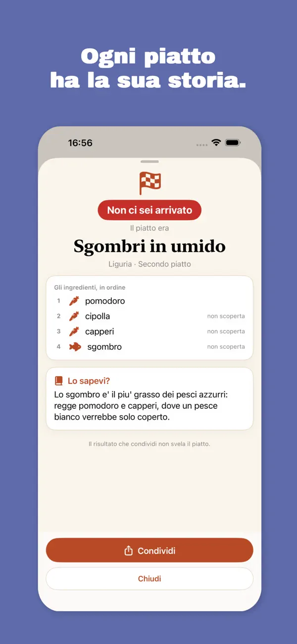 Schermata 4 di Saporio - Quiz cucina italiana