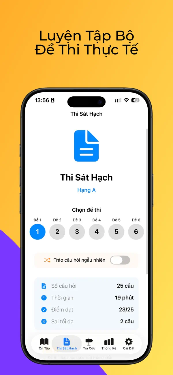GPLX 600 Questions 2026 - Vietnam Driving License App App Store screenshot 4