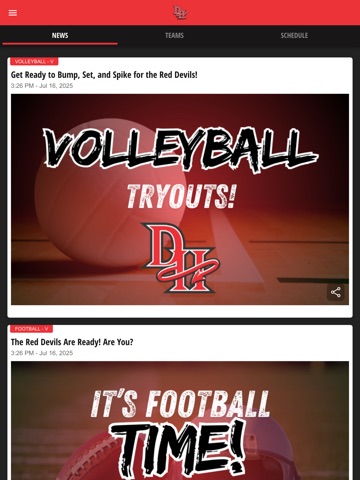 Druid Hills Athletics iPad screenshot