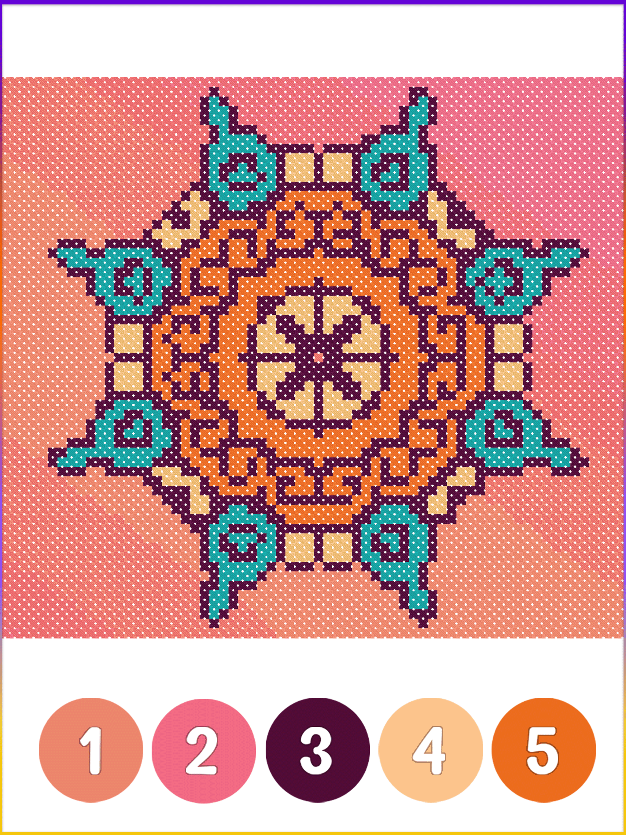 Mandala Cross Stitch Coloring screenshot 13