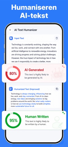 AI-inhoudsdetector, humanizer iPhone screenshot 3
