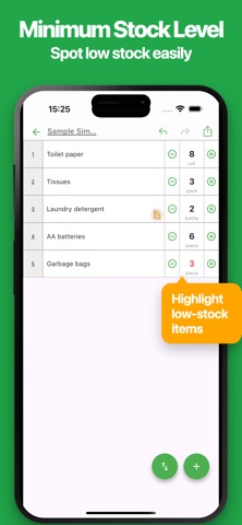 Simple Stock List iPhone screenshot