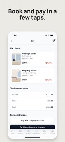 Screenshot of NearU - Search | Book | Work