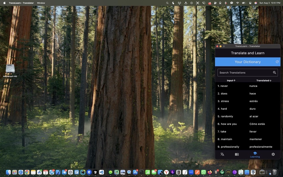 #3. TransLearn - AI language learn (macOS) 게시자: Coiner.Cab Corp