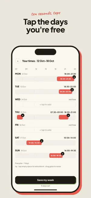 Toss-up: Group Scheduler screenshot 2