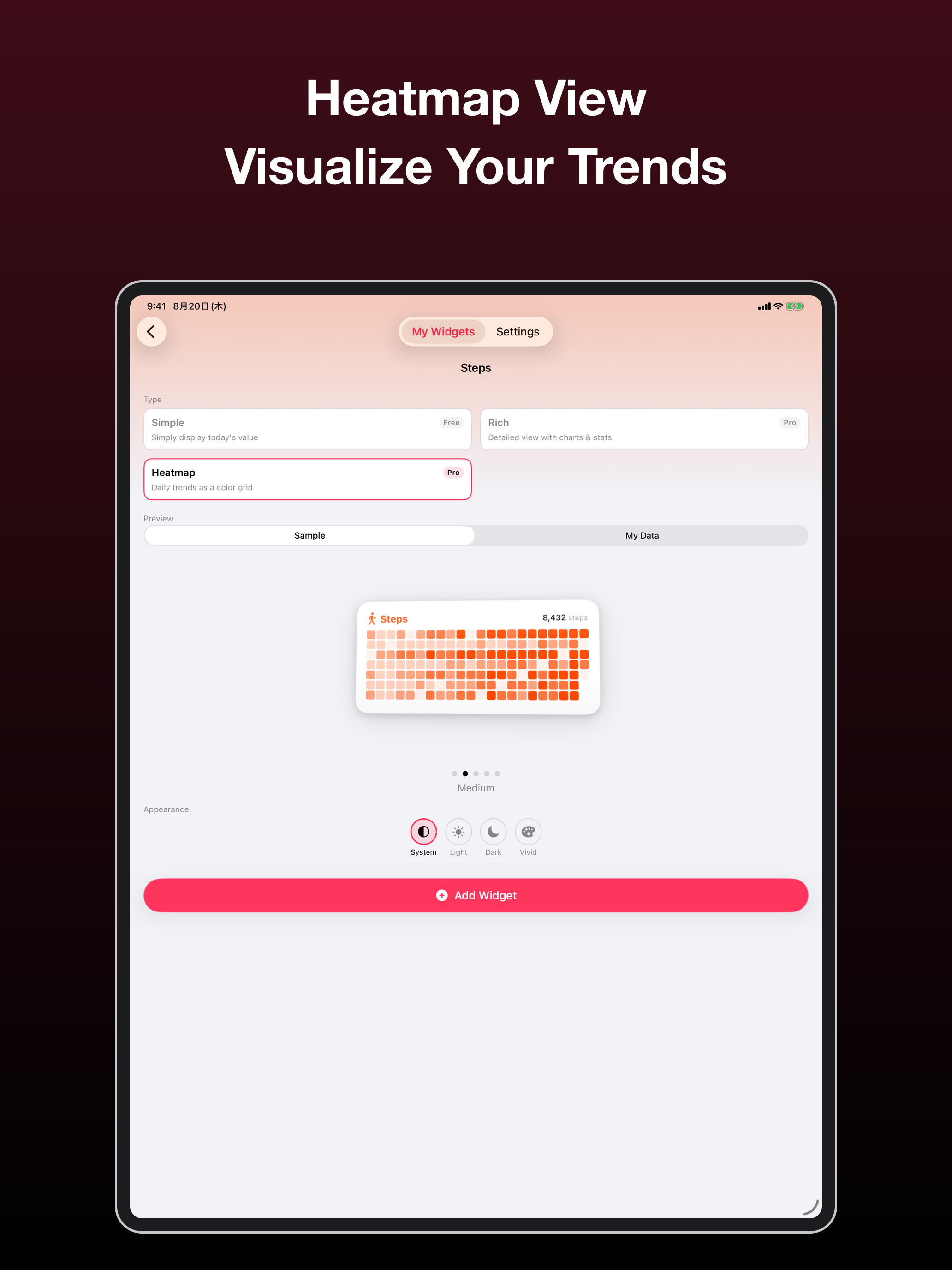Widgethy: Health Widgets screenshot 12