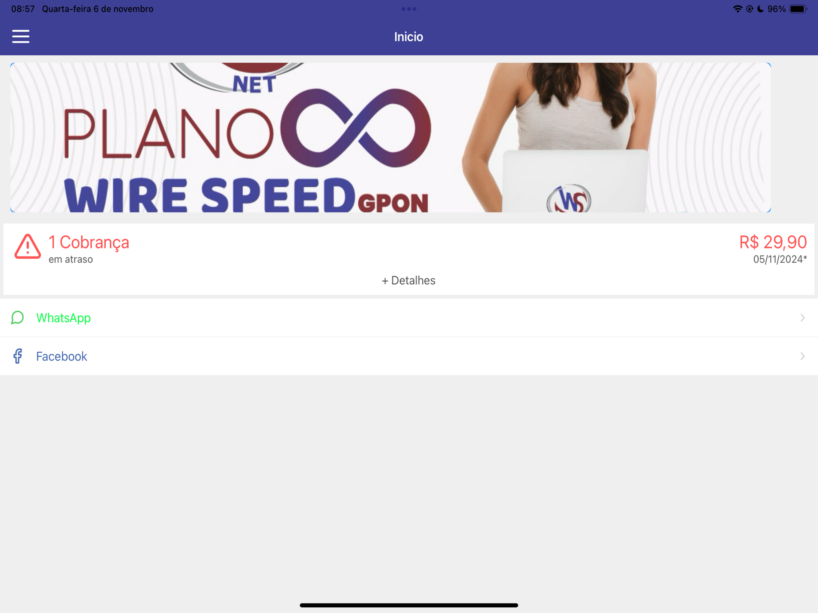 WSNet Internet e Dados