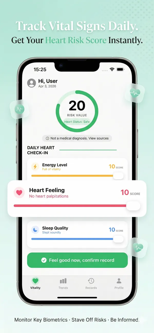 Screenshot #1 pour HeartLog - Heart Risk Tracker