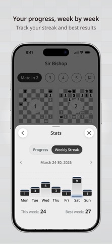 Chess Puzzles · Sir Bishop iPhone screenshot
