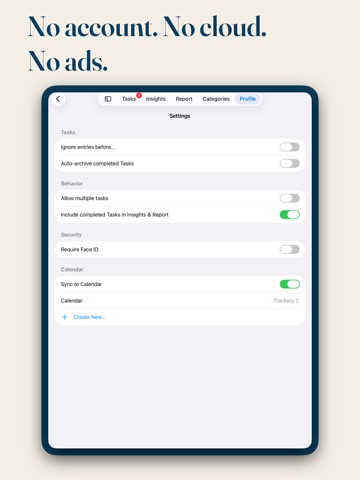 Trackers iPad screenshot
