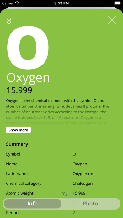 Talbica 3: Periodic Table Screenshot