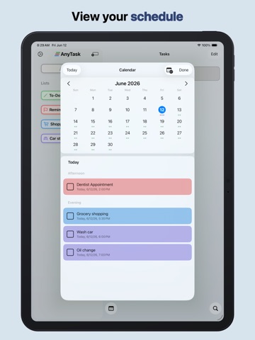 AnyTask: To Do & Reminders iPad screenshot