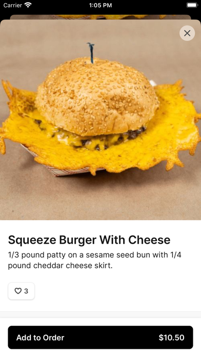Squeeze Burger iPhone screenshot 4 - Food & Drink app