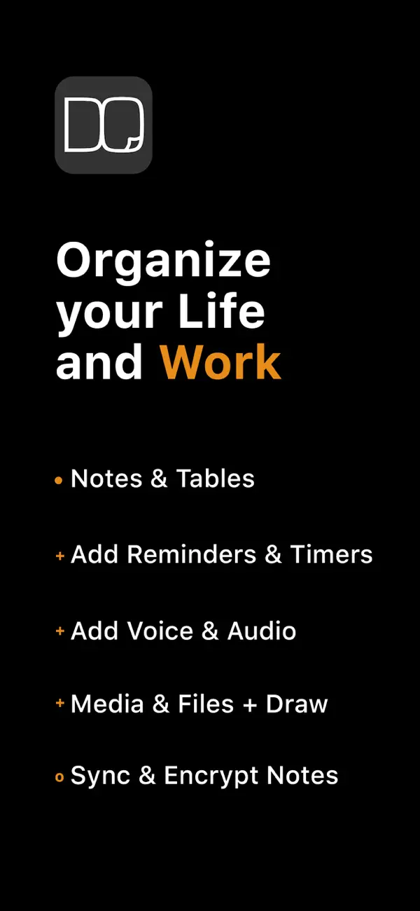Screenshot #1 pour Disorganized: Notes & Planner