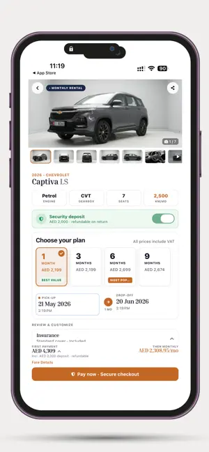 Legend Car Rental iPhone screenshot 2