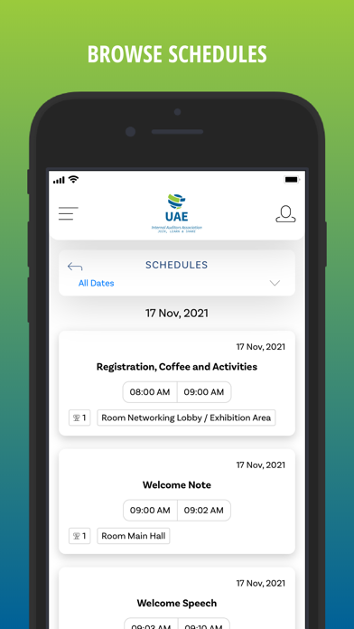 UAE IAA Events Screenshot