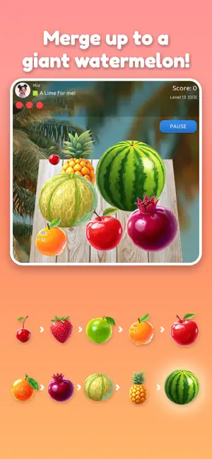 Scoop Merge: Fruit & Ice Cream screenshot 1