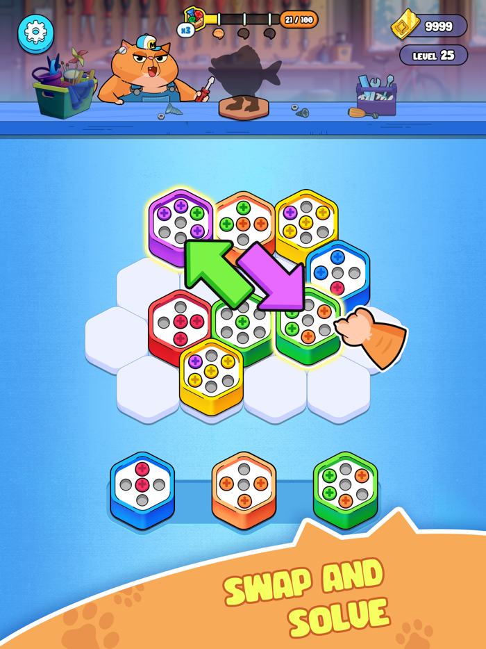 Hexa Screw Color Sort