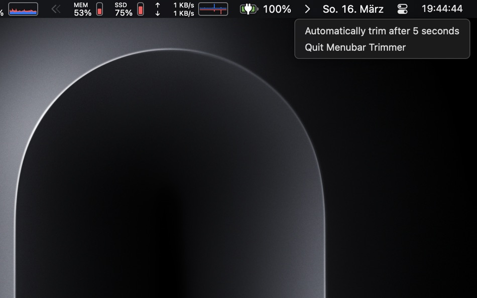 #4. Menubar Trimmer (macOS) Podle: Patric Eckhart