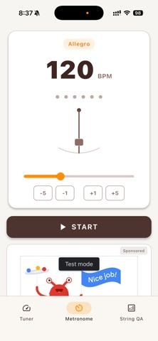 Pulsar Tuner: Classical Guitar iPhone screenshot