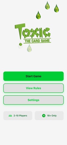 Toxic - The Card Game iPhone screenshot