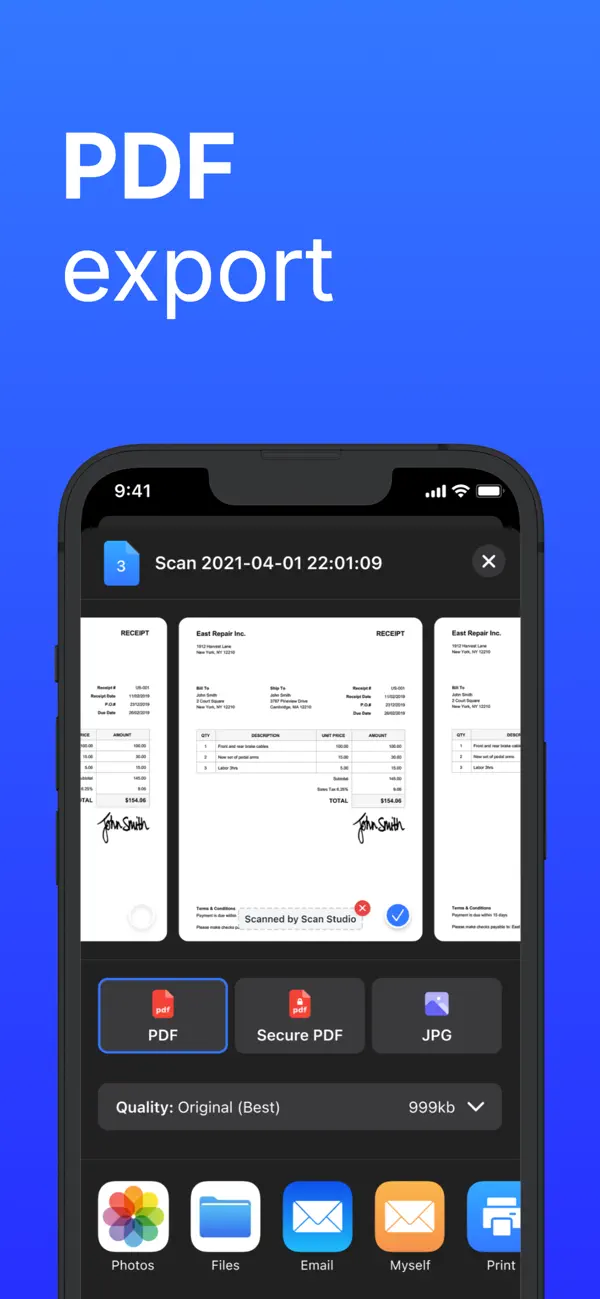 Scan to PDF - ScanStudio Docs Screenshot 3