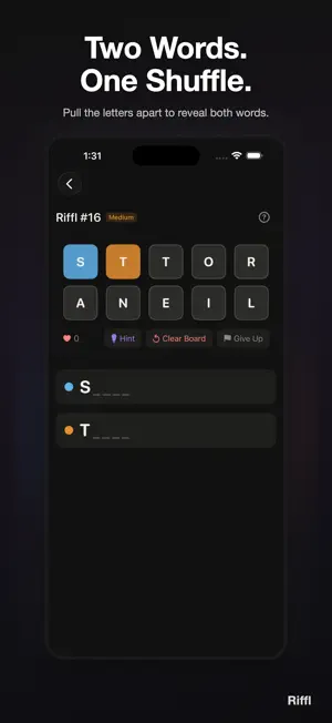 Riffl - Word Puzzle screenshot 1