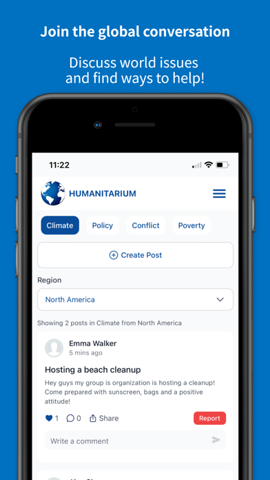 Humanitarium iPhone screenshot 3 - Social Networking app
