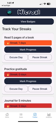 Microal: Goal & Habit Coach screenshot