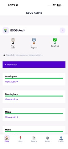 ESOS Audit App screenshot