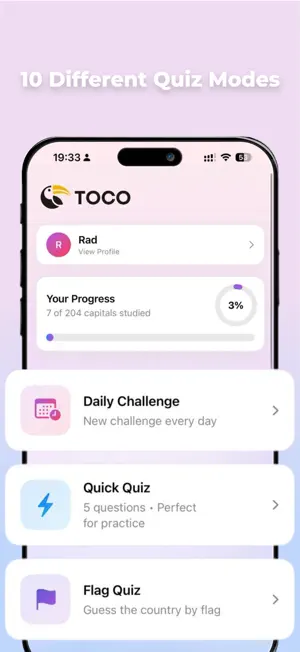 Capitals Quiz – TocoApps screenshot 2