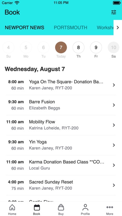 Zenya Yoga Studio Screenshot