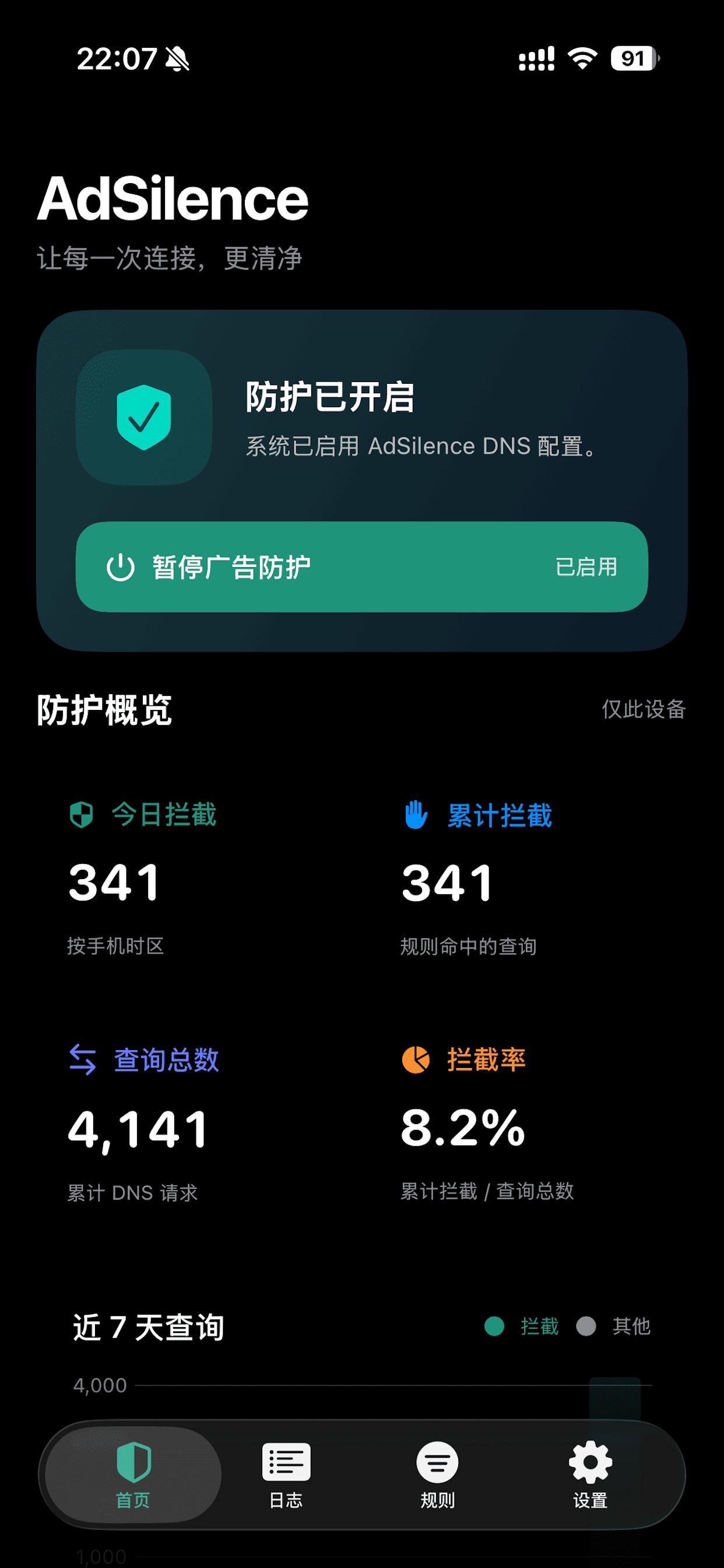 Screenshot 2 of AdSilence - 广告拦截与隐私保护