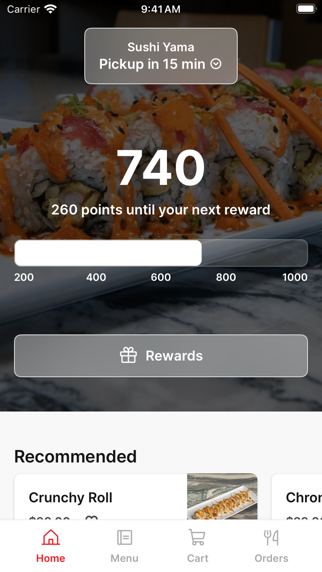 Sushi Yama To Go app screenshot